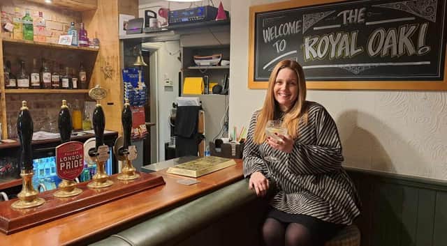 Kay Martin at the Lagness pub where she has pulled pints for 25 years