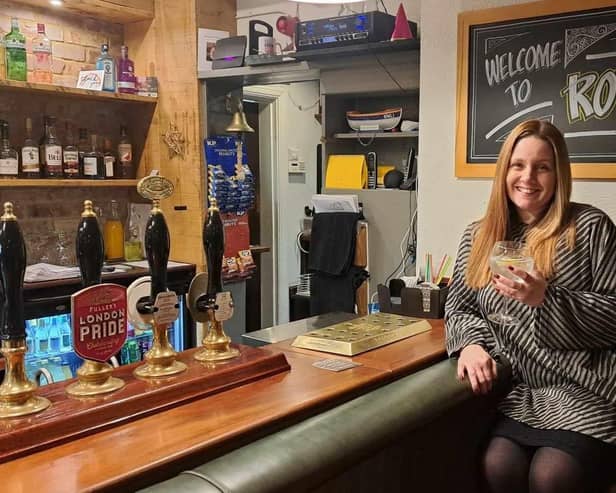 Kay Martin at the Lagness pub where she has pulled pints for 25 years