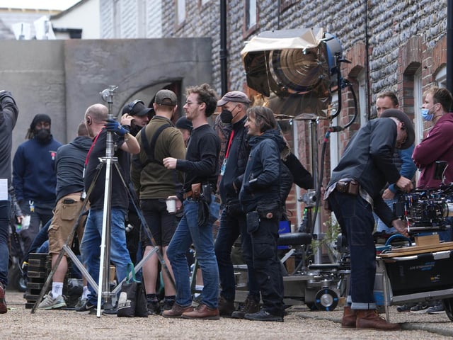 Olivia Colman and Jessie Buckley have begun filming in Arundel for 'Wicked Little Letters'. Photo: Eddie Mitchell