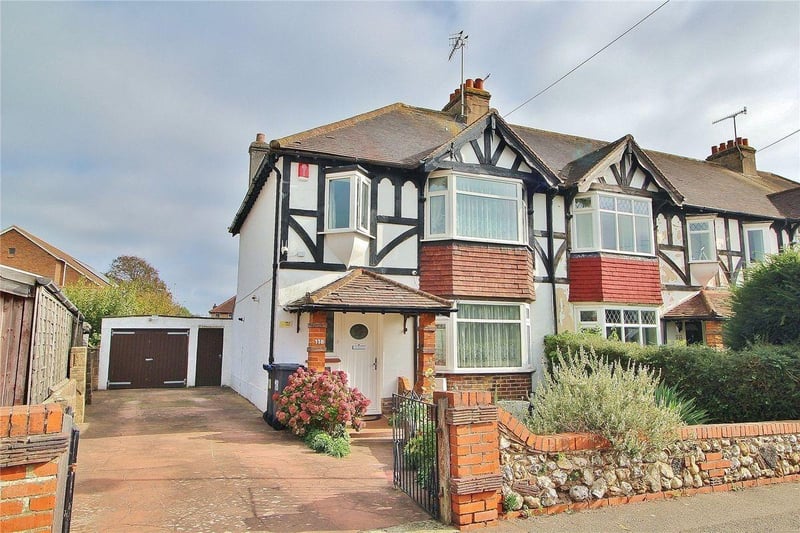 This end-terrace, three-bedroom 1930s house with large back garden is within a popular school catchment area in Worthing. It has just come on the market with Michael Jones Estate Agents at £485,000.