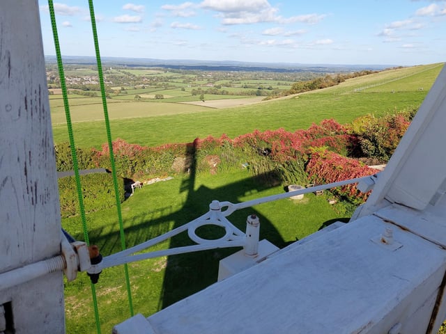 Jill Windmill in Clayton, Sussex, had her sweeps reattached on Saturday, October 8