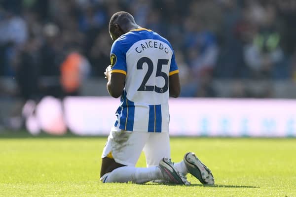 The Moises Caicedo 'will he go or will he stay' has draged on - how will it end? | Photo by Mike Hewitt/Getty Images