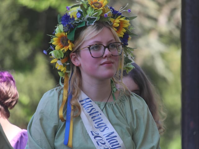 Crowning of the May Queen 2024 in Alexandra Park, Hastings, May 12. Photo by Roberts Photographic.