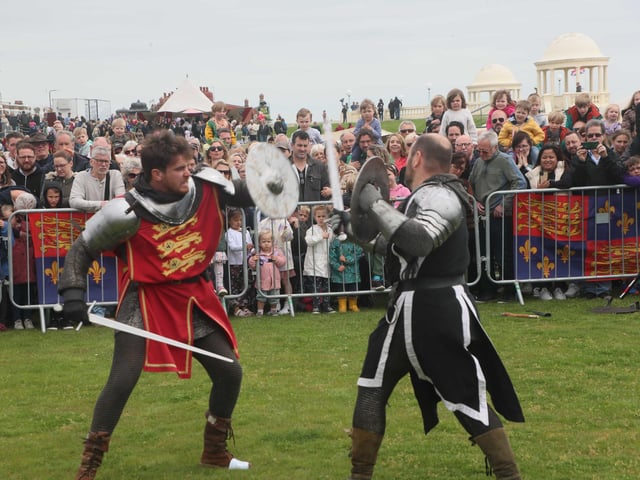 Bexhill Medieval Pageant on May 8 2023. Photo by Roberts Photographic.