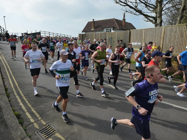 Action in the 2026 Hastings Half Marathon