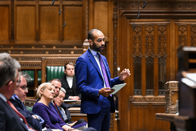 Mr Babarinde speaking in the Houses of Commons. Photo: contributed