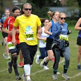 Runners taking part in the Burgess Hill fun run in 2023