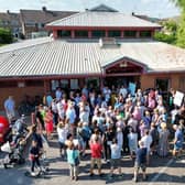 Hundreds of residents, including people with disabilities, were left queuing outside a community hall after being denied access to a meeting to discuss the future of a Worthing hotel. Photo: Eddie Mitchell