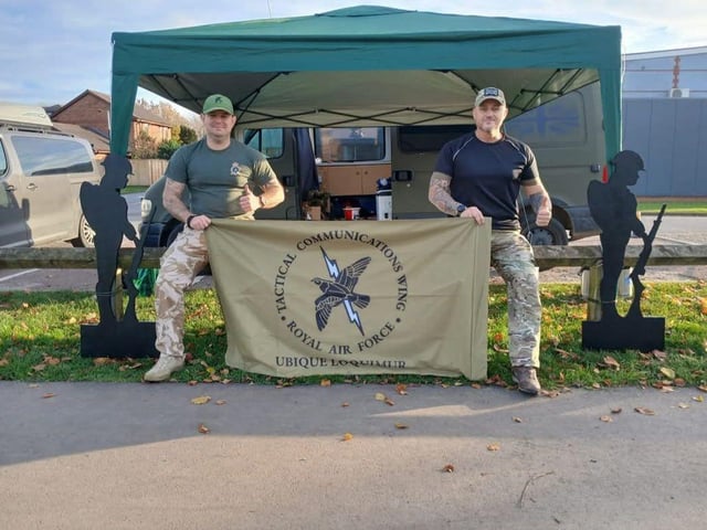 Royal Air Force Tactical Communications Wing veterans on previous 48-hour non-stop walking event.