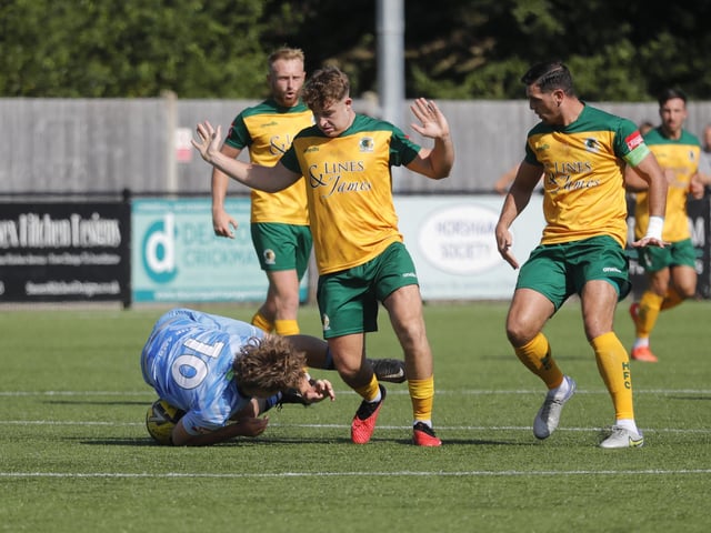 Action from Horsham's win over Cheshunt in the Isthmian premier division