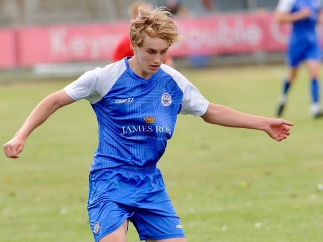 Action from a pre-season friendly between Shoreham and Worthing United at Middle Road