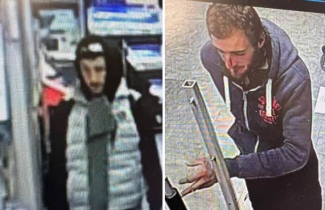 Officers are appealing for information to identify two men in connection with a theft from a vehicle in Worthing.