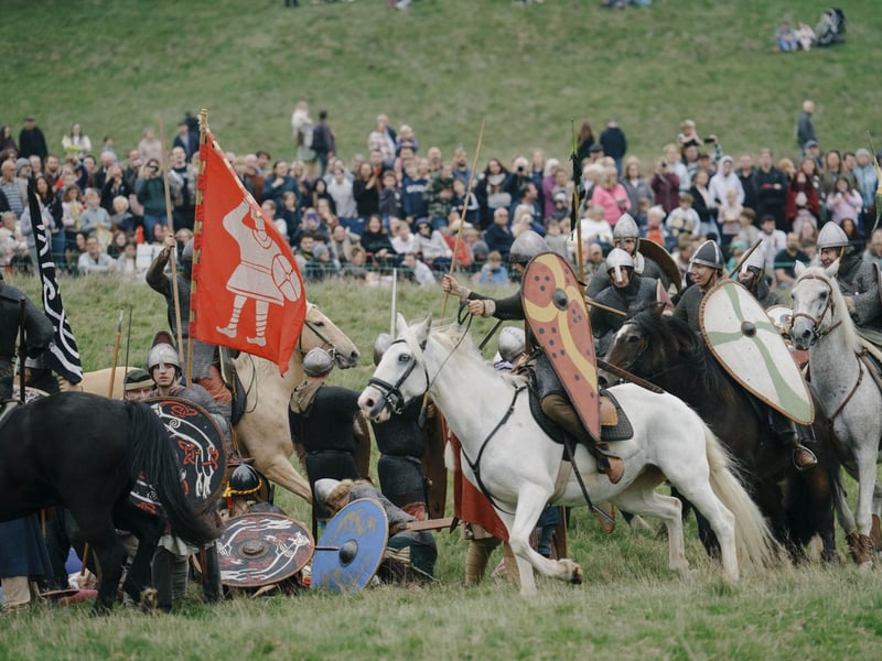Battle of Hastings reenactment at Battle Abbey 2025. Pic supplied by Tom Arber/English Heritage.