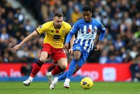 Ansu Fati of Brighton & Hove Albion hopes to be back in action in two weeks time