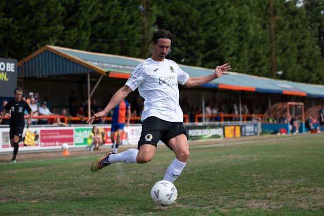 Greg Luer won it for Horsham at Slough Town. Pictures by McCartney Martin