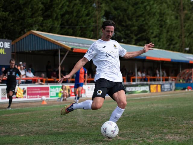 Greg Luer won it for Horsham at Slough Town. Pictures by McCartney Martin