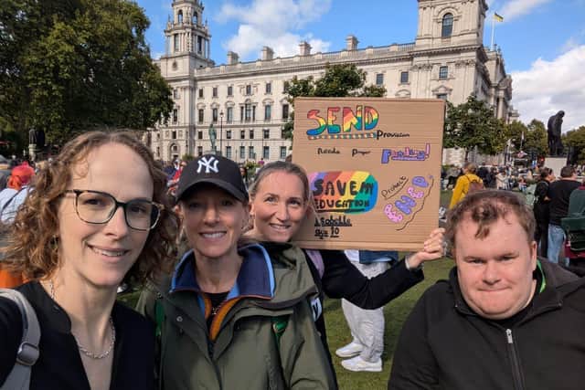 Alison met campaigners outside Parliament before the debate