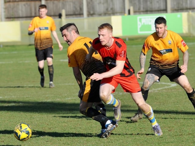 Action from Littlehampton Town's 1-1 draw with Sittingbourne at The Sportsfield in the Isthmian south east division