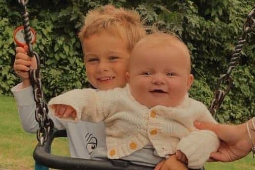 Tommy with his brother Riley, four, in happier times
