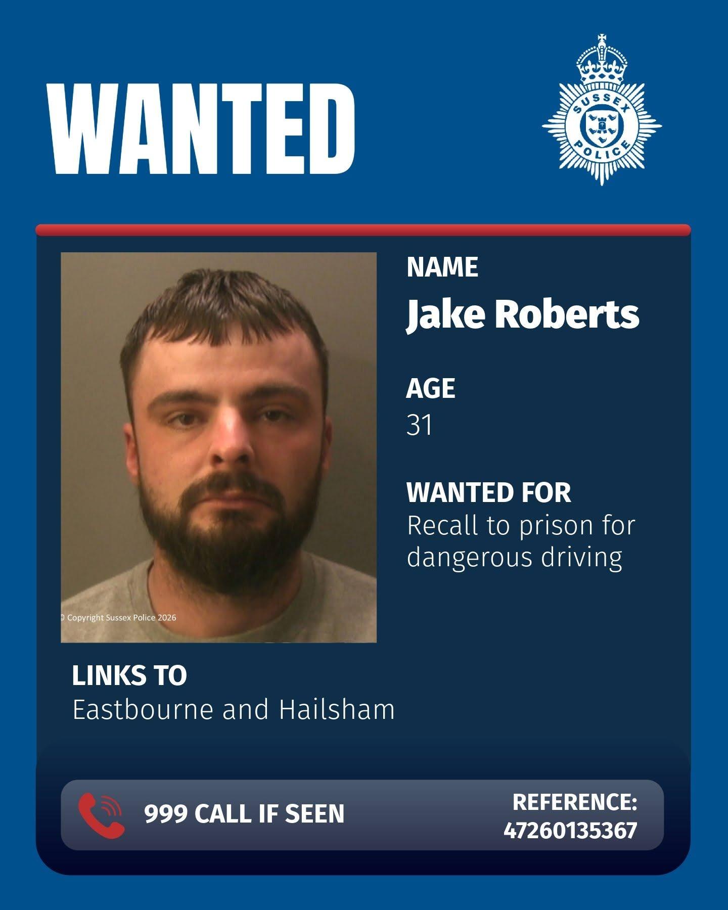 Police launch appeal to locate wanted man with links to Eastbourne and ...