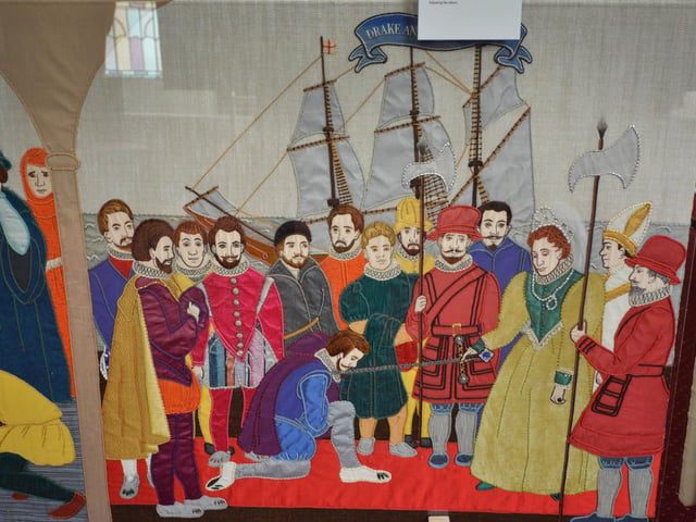 The Hastings Embroidery is on display at the town hall Thursdays-Mondays 10-4 until Sunday, Nov 1.