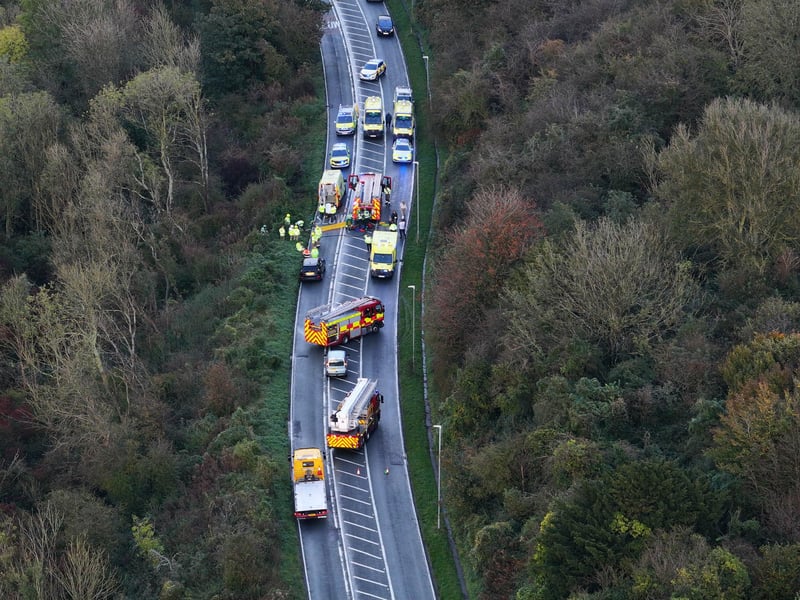 Emergency services at the scene. Picture: Sussex News and Pictures