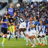 Harry Kane’s instinctive first-half header, from Son Heung-min’ cross, was enough to secure the three points in hard-fought game at the Amex. (Photo by Steve Bardens/Getty Images)
