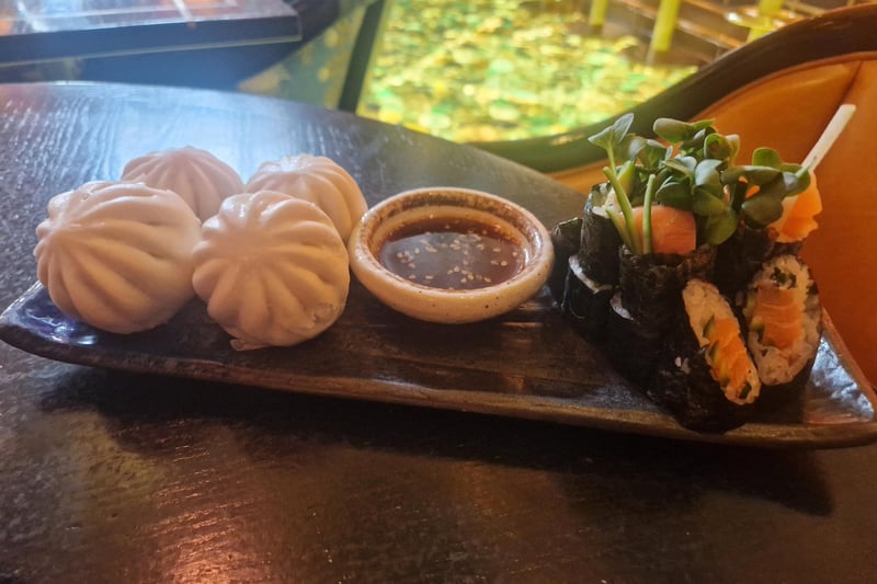 Bao buns and maki rolls at The Ivy Asia, Brighton