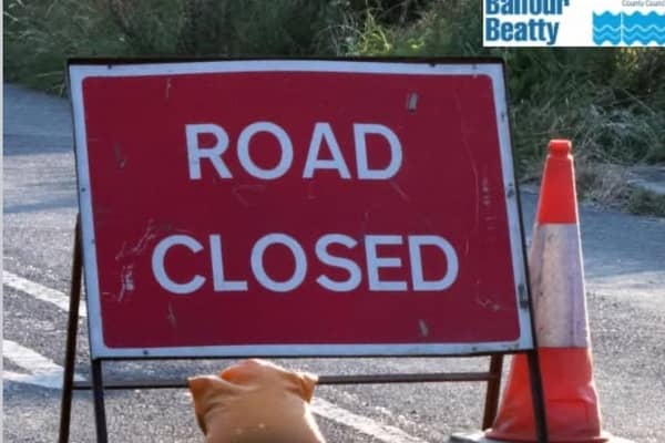 Powdermill Lane at Battle is closed due to a fallen tree