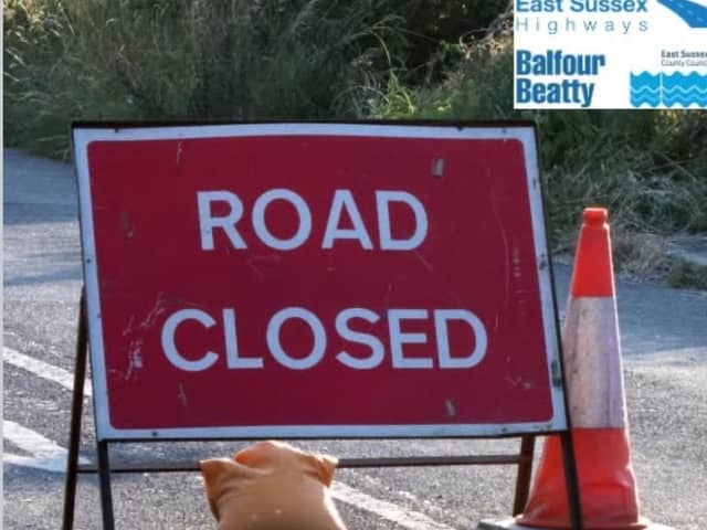Powdermill Lane at Battle is closed due to a fallen tree