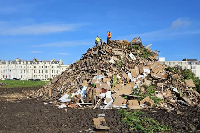 Littlehampton’s much-anticipated bonfire event was cancelled due to adverse weather conditions over the weekend. Photo: Littlehampton Bonfire Society Limited