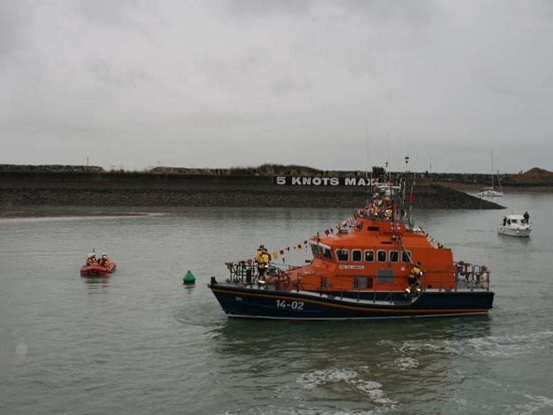 Residents brave the rain to welcome Eastbourne RNLI's new lifeboat