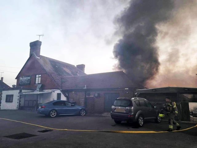 West Sussex Fire and Rescue Service reported at 6.20am on August 17th that it was ‘dealing with a fire’ at The Windmill Inn, Mill Lane in Rustington.