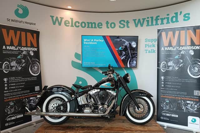 The Wave’ Harley-Davidson is currently on display at St Wilfrid’s Hospice