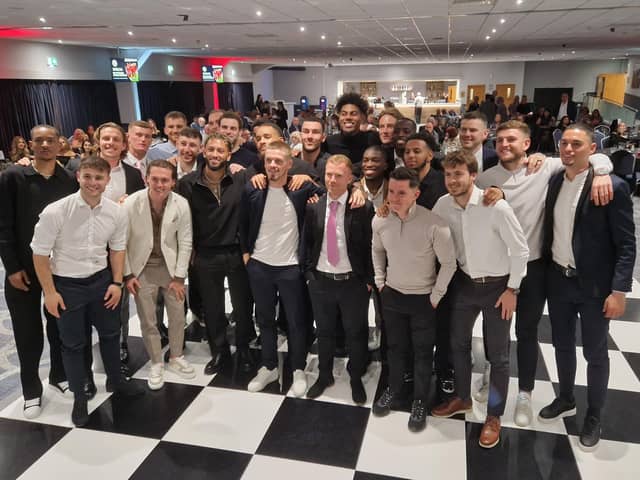 The Crawley Town players at the awards night | Picture: Mark Dunford