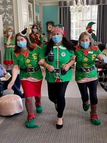 Some elves on the catwalk at Westergate House