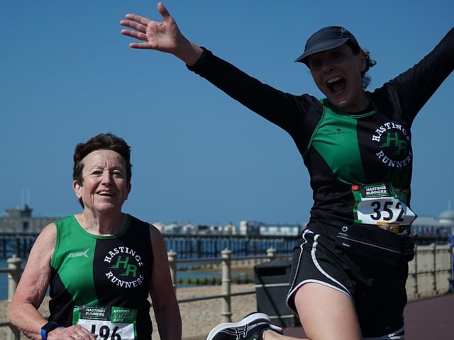 Hastings Runners taking part in the town's five-mile race