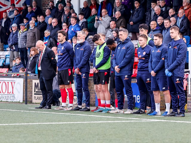 Action from Eastbourne Borough's 1-0 win over St Albans in National League South