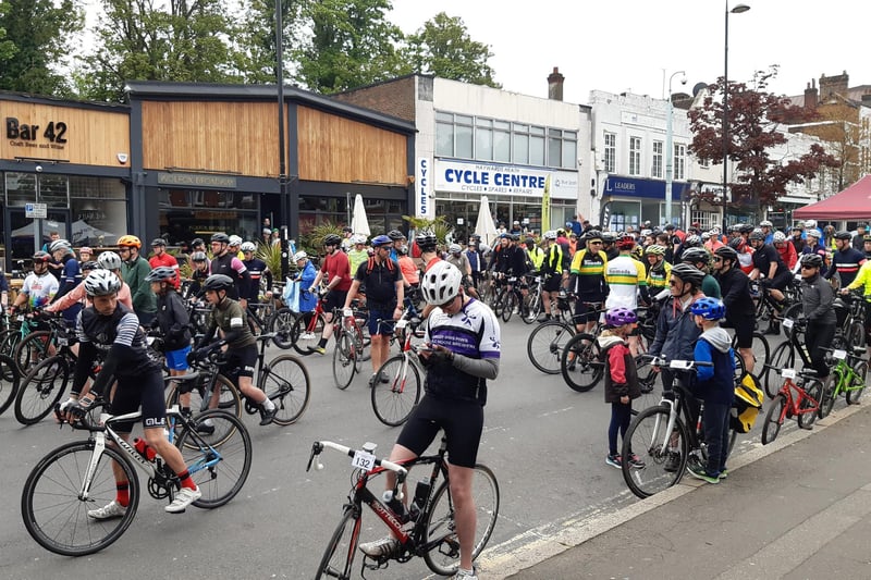 The Greater Haywards Heath Bike Ride 2023 started at around 8.45am on Sunday, May 14, in The Broadway, Haywards Heath