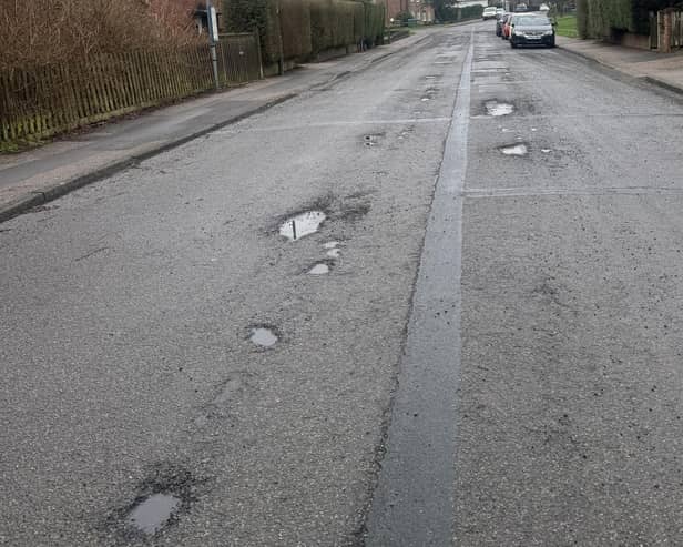 Potholes in Orchard Road, Horsham