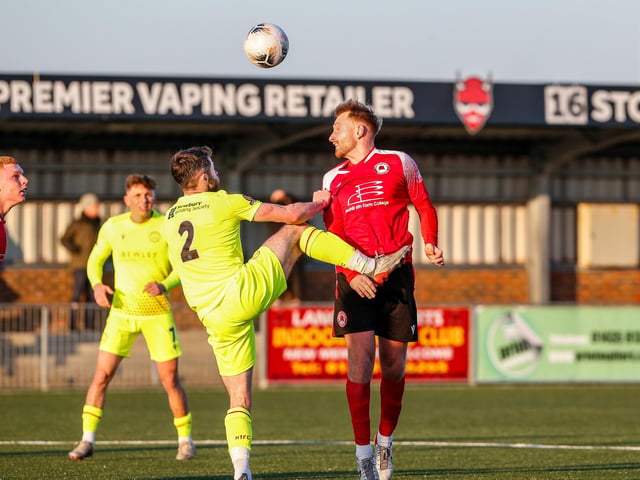 Action from Eastbourne Borough's win over Hungerford Town in the National League South