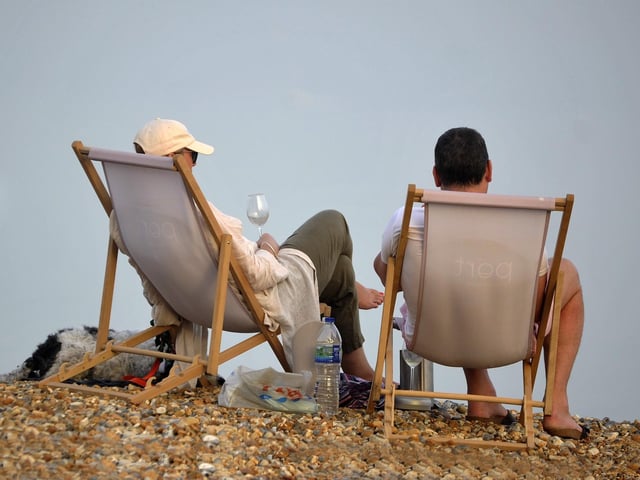 People enjoying the heatwave in Eastbourne (Photo by Jon Rigby)