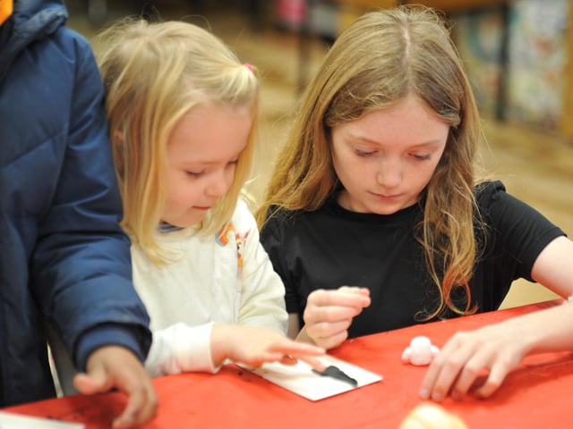 Halloween Craft Sessions were available to sixty children at the Creative Community Hub in Church Walk on Wednesday 28th October. HR26102801 Pic Hollie Robards/Iconic Media Group