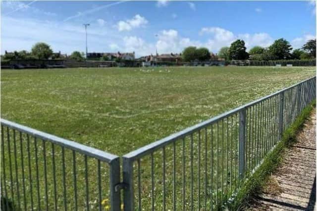 Eastbourne United AFC are based at The Oval in Channel View Road and the approved plans will see the installation of a 3G pitch. Picture by Eastbourne Borough Council.
