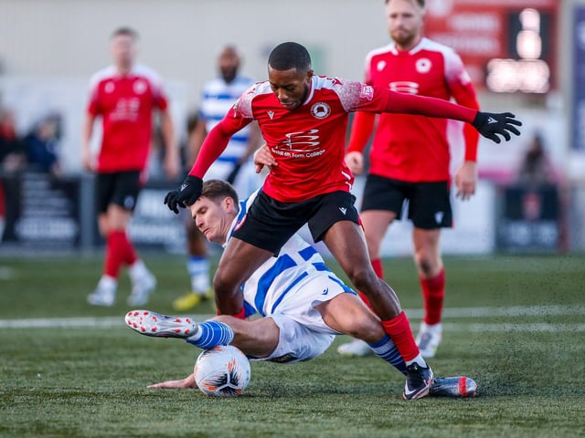 Action from Eastbourne Borough's draw at home to Oxford City in National League South