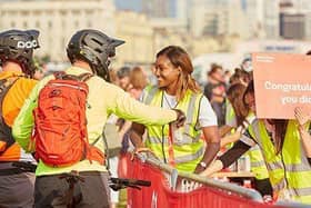 Volunteers at the BHF's London to Brighton Off Road bike ride