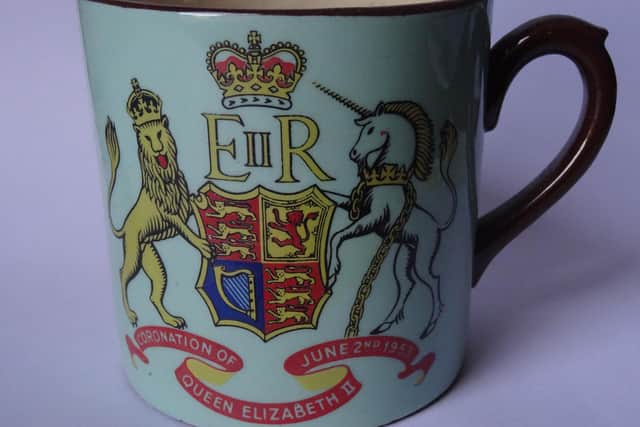The 1953 coronation mug. The only thing to identify it with the city was the backstamp CITY OF CHICHESTER underneath.
