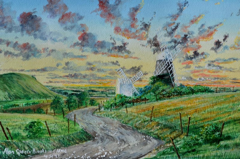 Burgess Hill artist Alan Spencer-Brooks ARMS.HS specialises in miniatures of Sussex scenes