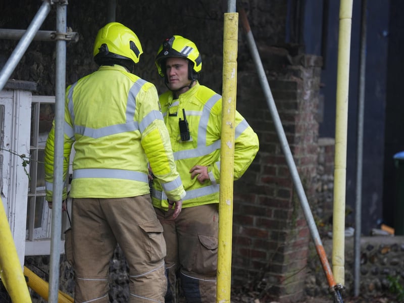 A flooding incident has been reported in Bramber, West Sussex – with fire crews working at the scene.