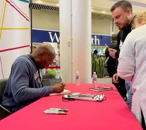 Boxing legend and MBE Frank Bruno is set to appear in Selsey on Tuesday for a book signing.